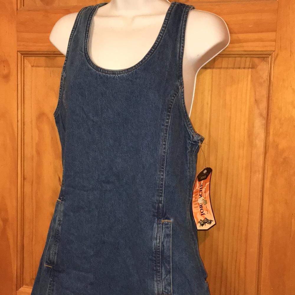 NWOT Vintage Jean Mini Skirt Romper - Picture 2 of 5